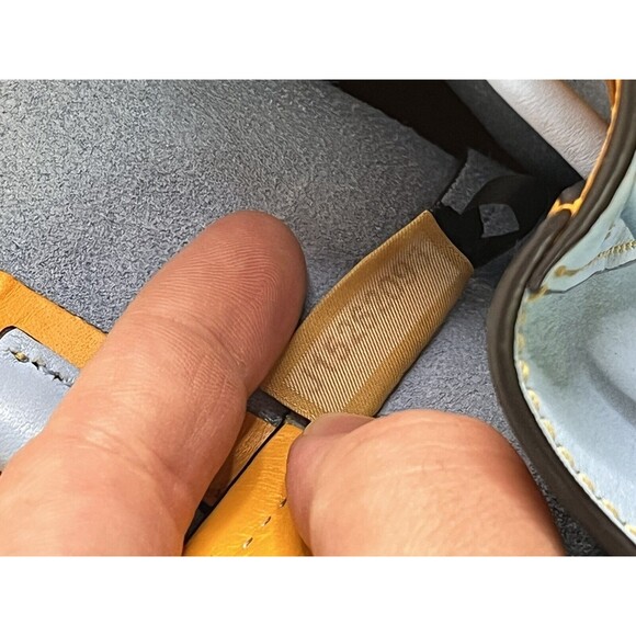 DOONEY & BOURKE Lt Blue Leather Emerson Marlowe Drawstring Bucket Shoulder Bag - Picture 10 of 16